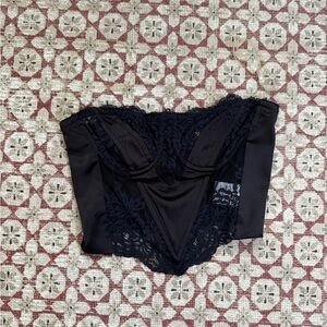 Princess Polly Black Lace corset top